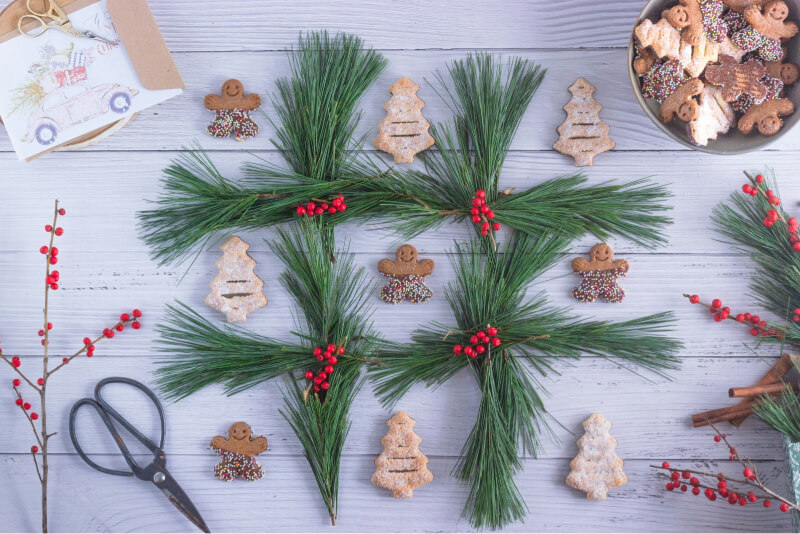 Biscoitos para decorar árvore de Natal